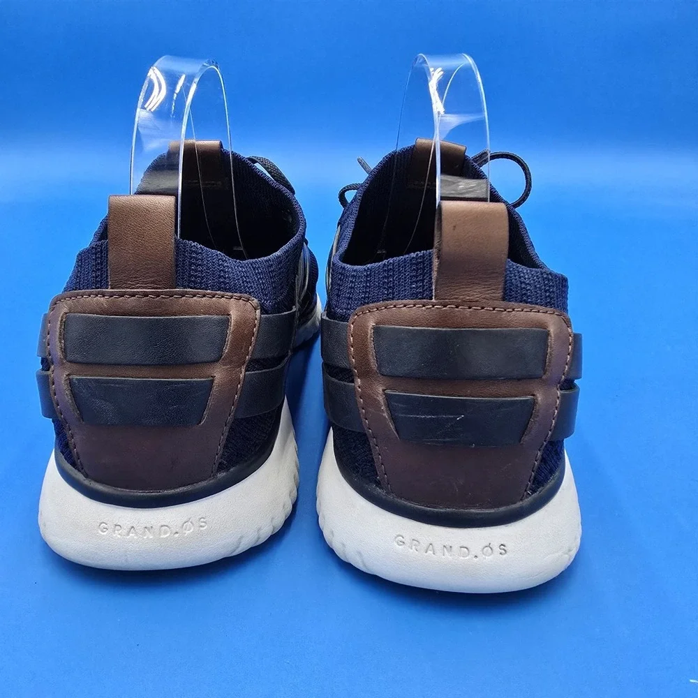 Mens Cole Haan Blue Woven Grand Motion Casual Comfort Shoes Sneakers Size 9M EUC